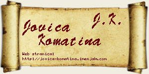 Jovica Komatina vizit kartica
